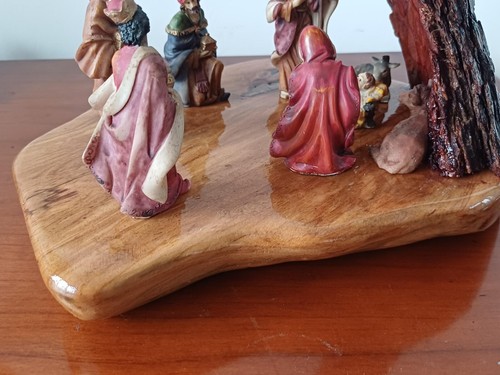 Presepe legno ulivo - legno,