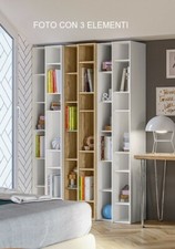 1 ELEMENTO LIBRERIA COMPONIBILE IN LEGNO NOBILITATO O LACCATO OPACO/LUCIDO