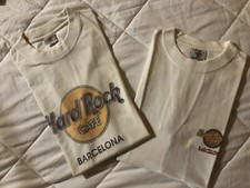 2 T SHIRT HARD ROCK CAFE BARCELLONA T-SHIRT VINTAGE MAGLIETTA MAGLIA BARCELONA