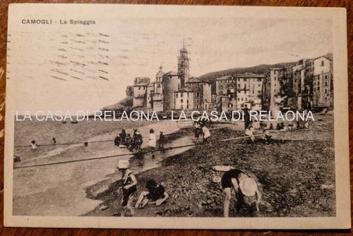 Cartolina camogli spiaggia - cartolina,