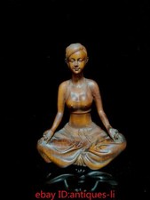 Antica statua cinese in legno