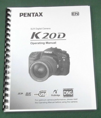 Pentax 20d manuale uso - pentax, d'uso