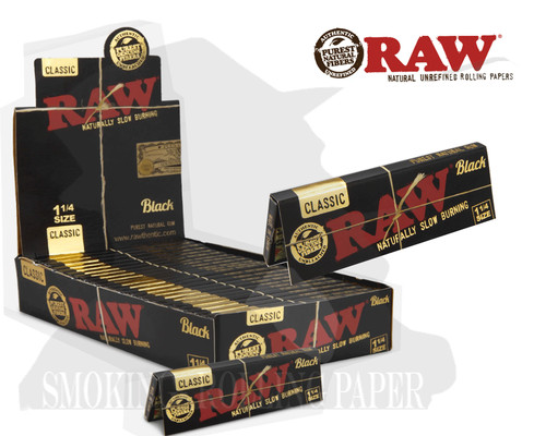 Cartine raw black - black, classic