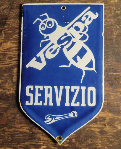 Insegna porcellana vintage