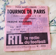 Biglietto Torneo di Parigi 1982 raro 