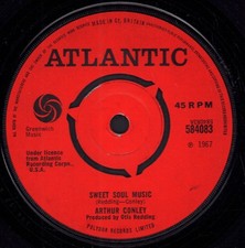 Arthur Conley Sweet Soul Music 7" vinyl UK Atlantic 1967 3 prong red label
