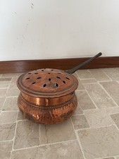 Antico Scaldaletto Rame Forato