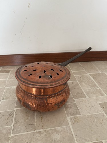 Antico scaldaletto rame forato - antico,