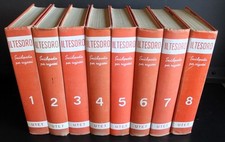 ENCICLOPEDIA PER RAGAZZI. IL TESORO. 8 VOLUMI. ERRANTE, PALAZZI. UTET.
