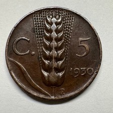 1930 Italia 5 Centesimi -