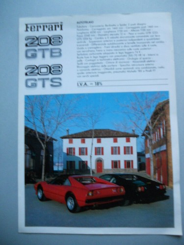 Ferrari 208 gtb - 208, gts