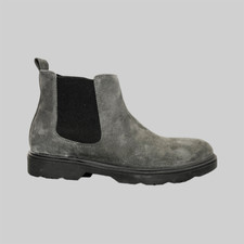 Stivaletti Polacchini Beatles Molla Uomo Scamosciato Grigio Scarpe Made in italy