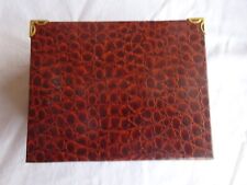 COFANETTO - PORTASIGARETTE/PORTAGIOIE/SVUOTATASCHE - in RADICA E PELLE -