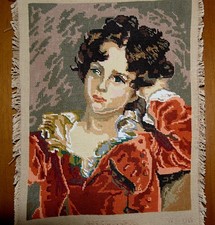 Quadro mezzo punto ricamato a mano • Donna