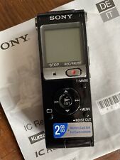 Sony ICD-UX512 Nero 2GB Stereo Registratore vocale digitale ICDUX 512.Con Sd 8gb
