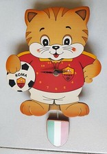 A.S. ROMA OROLOGIO A PENDOLO IN LEGNO  FUNZIONANTE VINTAGE ANNI 80 COME NUOVO