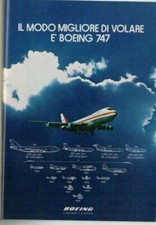 PUBBLICITA' ORIGINALE VINTAGE 1976  - AEREI JET BOEING 747