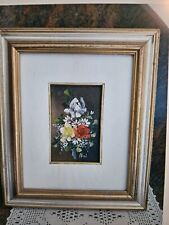 Quadro Con Dipinto Fiori Firmato