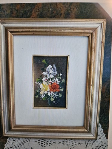 Quadro con dipinto fiori - quadro,
