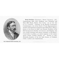 Frederick Brent-Grotrian di Ingmanthorpe Hall, stampa antica Kirk Deighton 1902