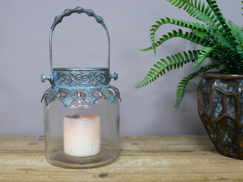 Lanterna vaso vetro - , vintage