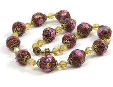 COLLANA VINTAGE VETRO DI MURANO ° COLLANA ° AVVENTURINA VETRO DI MURANO COLLIER circa 1950