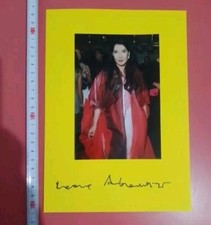 Marina Abramovic Autografo Su Cartoncino Signed Original autograph on card