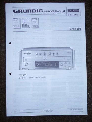 Manuale servizio grundig m - manuale,