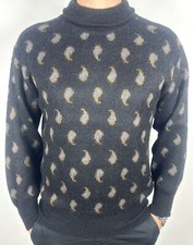 Valentino Maglione Uomo ALPACA Girocollo M  Made in Italy Pullover Invernale 