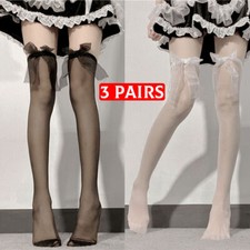 3x Sexy Womens Lace Bow Middle