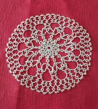 CENTRINO CHIACCHIERINO ROTONDO DIAMETRO 19 CM CIRCA ITALIAN ANTIQUE EMBROIDERY 