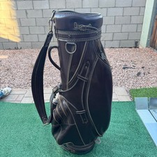 Hogan Borsa da golf in pelle marrone 6 vie vintage Fort Worth TX più tasche