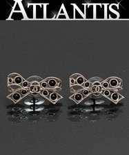 Orecchini CHANEL Cocomark nastro argento B18A 71087