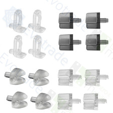 Reggi Cristallo per Ripiani in Vetro, Mobili e Vetrine - Kit 20/50/100 Pezzi