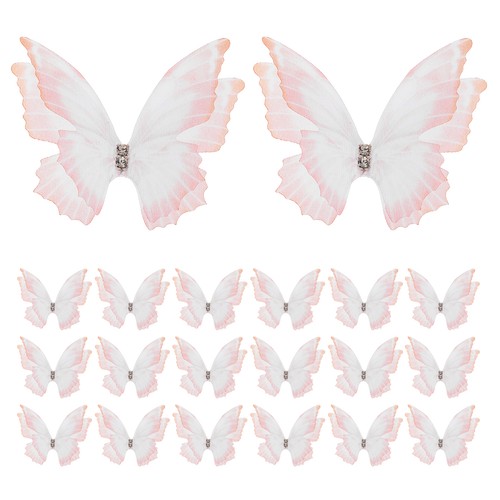 20pcs farfalle organza - , 1.6"x2"