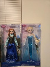 DISNEY STORE FROZEN ELSA & ANNA CLASSIC DOLLS NUOVO