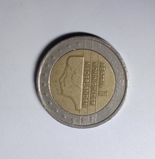 2 Euro Olanda 2001 -Beatrix Koningin Der Nederlanden - Circolata
