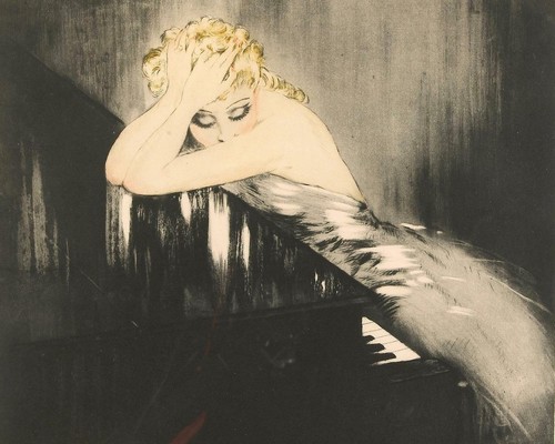 Quadro louis icart sdraiato - louis,