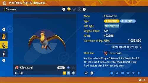 Shiny kilowattrel 6ivs tera - shiny,