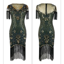 Donna Patchwork Midi Abito