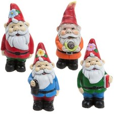 Set Di 4 Mini Giardino Gnomi -