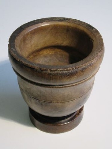 Mortaio legno antico vaso - , da