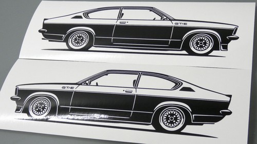 Adesivo opel kadett - adesivo, coupe