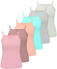 6 canottiere bambina spalline