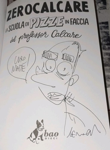 Autografo sketch zerocalcare - autografo,