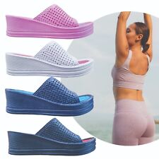 Ciabatte donna estive con zeppa gomma comode per mare/casa/piscina - 4 Colori