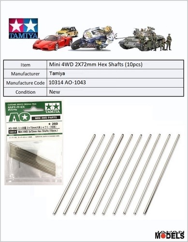 Mini 4wd 2x72mm - 2x72mm, hex