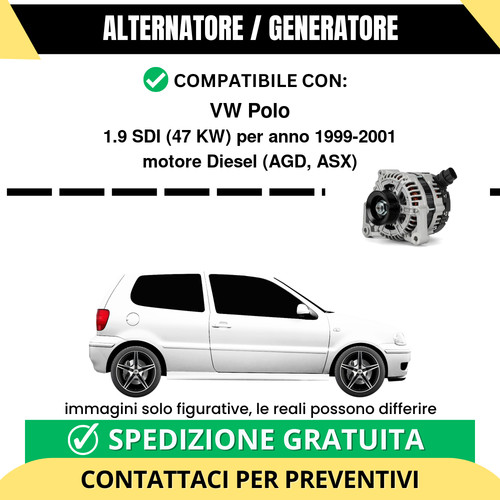 Alternatore polo sdi 47 - vw, 1.9