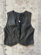 Gilet vintage vera pelle - gilet, in