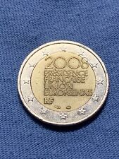 moneta da 2 euro rara della presidenza francese del consiglio dell’UE anno 2008